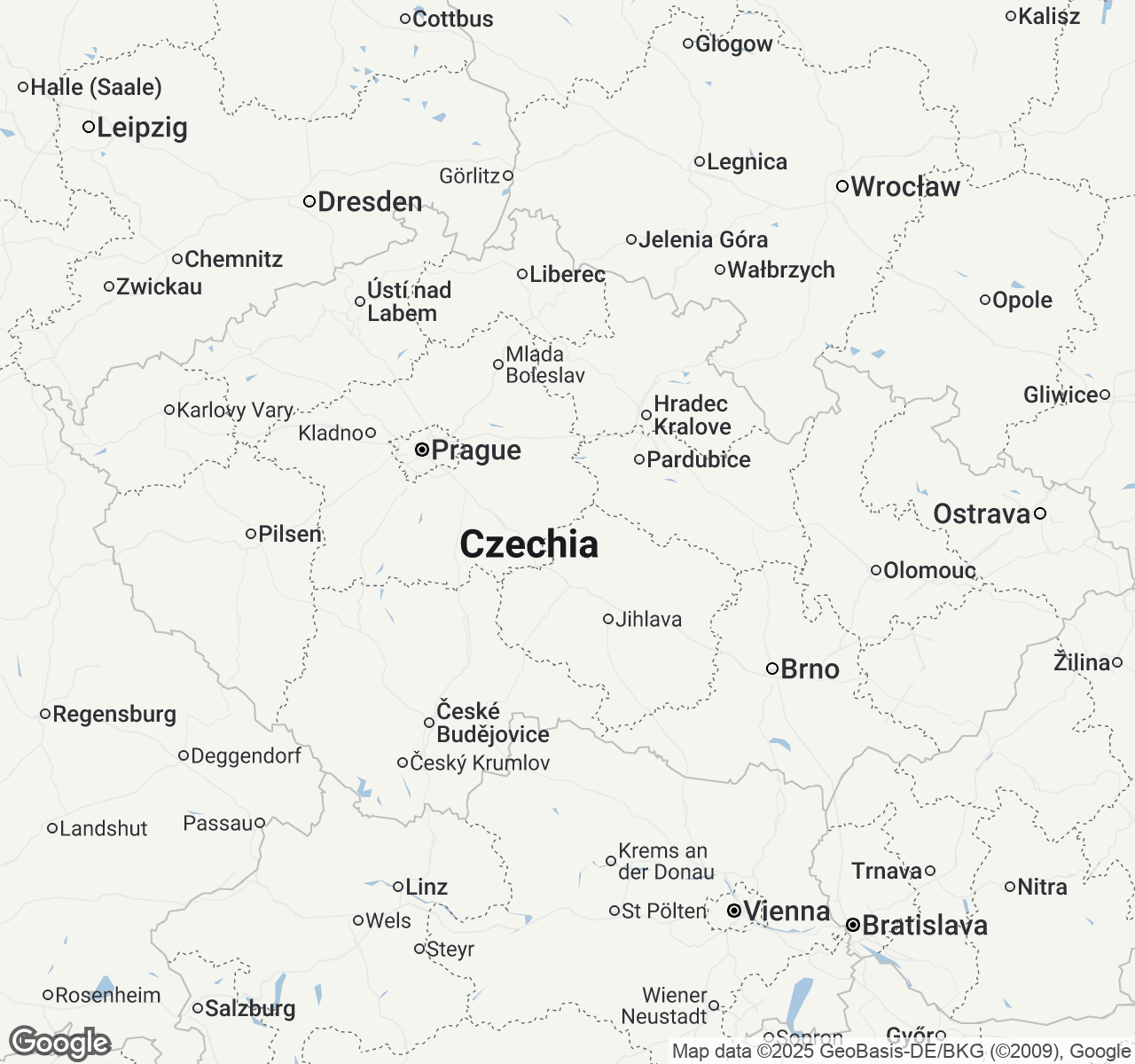 Map of Czech Republic