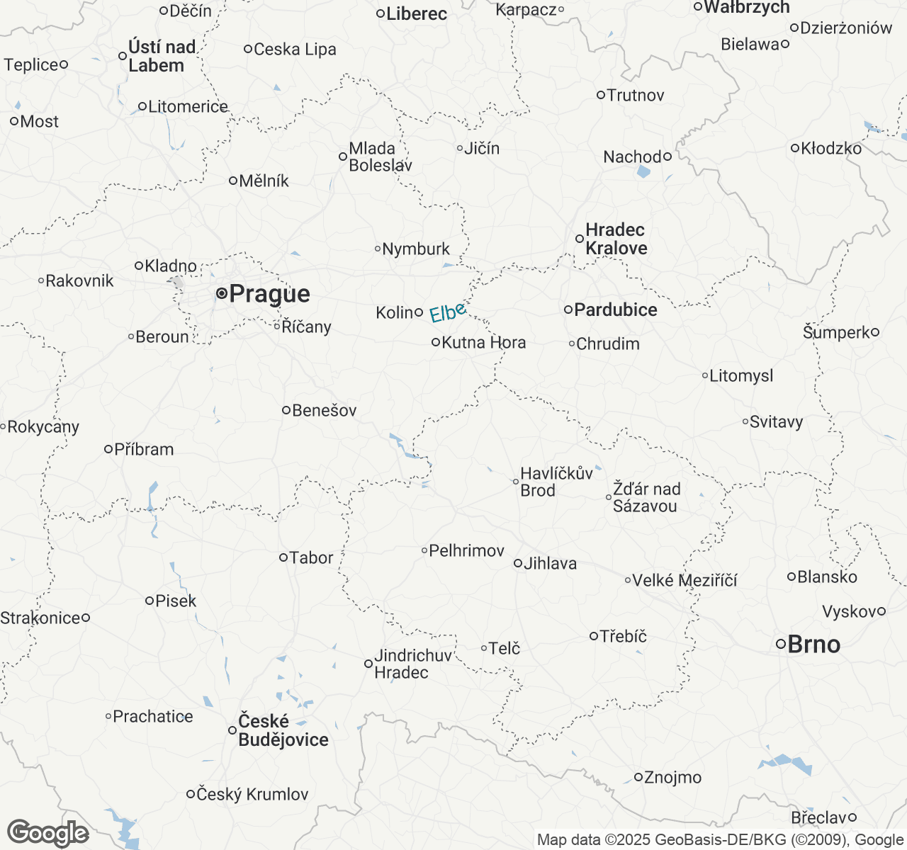 Map of Czech Republic